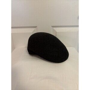 Unbranded Women's Cabbie Cap Hat Black 100% Wool Felt Blend Winter Cozy Size Med